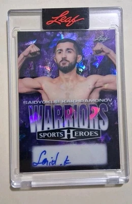 '25 Leaf Sports Heroes Saidyokub Kakhramonov Purple Crystal AUTO - 1/15 - Image 1 of 2