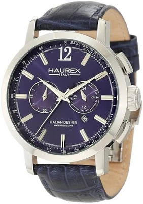 HAUREX ITALY Men's Maestro Chronograph Watch 9A330UBS 42mm Blue Tachymeter - Image 1 of 4