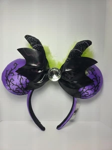 Disney Parks Maleficent Headband Ears Halloween Rare HTF 2019 Spellbound - Foto 1 di 4