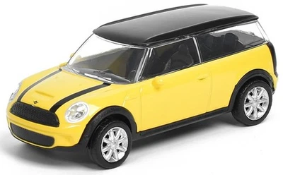 Rastar 2007 Mini Clubman giallo nero scala 1:43 4 pollici auto pressofusa... - Immagine 1 di 4