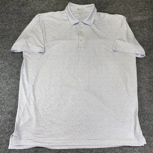 Peter Millar Hemd Herren XL weiß Polo Sommer Komfort All Over Print geometrisch - Bild 1 von 5