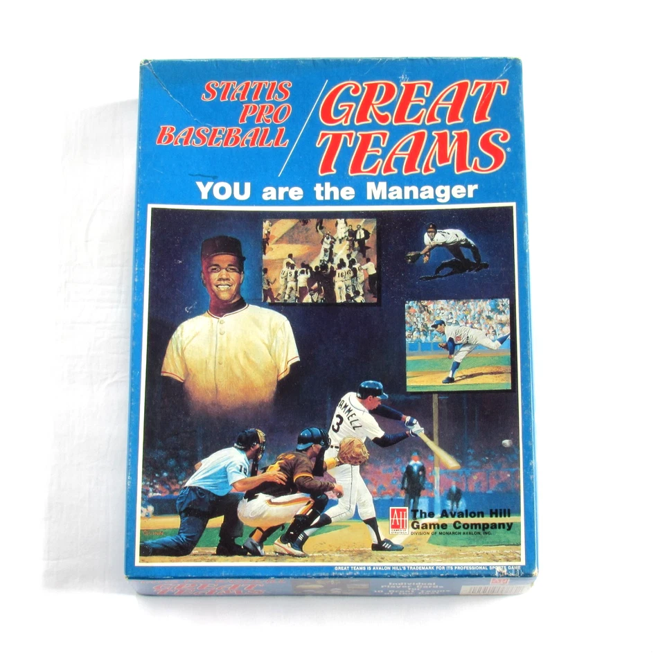 Statis Pro Baseball Great Teams You Are The Manager Avalon Hill Complete 1989 - Image 1 of 4