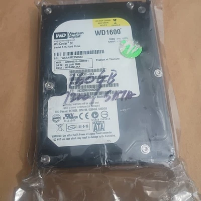 NEW SEALED Western Digital 160GB 3.5" SATA Hard Drive WD1600JS-60MHB1 - Image 1 of 3