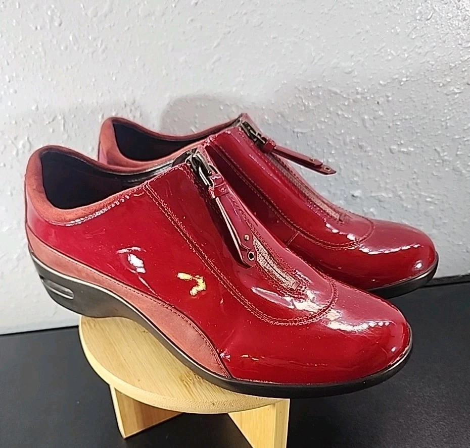 Nuevo Cole Haan Air Dorie Slip-on Impermeable Rojo Pat. Cuero Talla 5.5 B $125 Foto 1 de 4