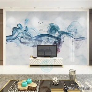 Vlies Fototapete Wandtapete Wandbilder Tinte Rauch Landschaft Kunst Marmor 3847 - Bild 1 von 3