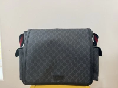 GUCCI Black GG Supreme Monogram Changing Diaper Bag - Image 1 of 4