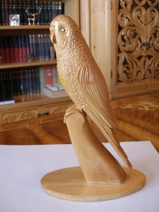 PARROT_____CARVED WOOD SCULPTURE by STELICA COVACI !!!! - Picture 1 of 1