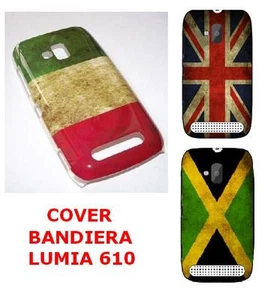 NOKIA LUMIA 610 COVER CUSTODIA FLAG BANDIERA FLAG ITALIA JAMAICA UK VINTAGE - Foto 1 di 1