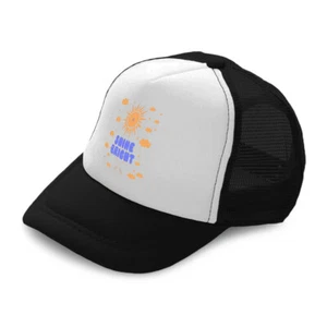 Kids Trucker Hat Shine Bright Sun Stars Clouds Polyester Boys Caps & Girls Caps - Picture 1 of 7
