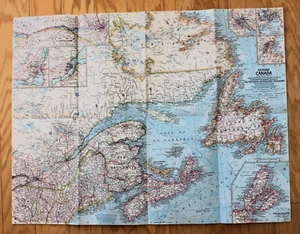 National Geographic mayo de 1967; mapa; este de Canadá - Imagen 1 de 1