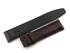 Cinturino IWC Pelle Alligatore Marrone Scuro 20/18mm Artigianale Fatto a Mano - Bild 1 von 4