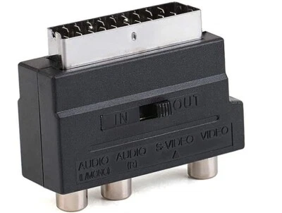 2-Way SCART AV To RCA S-VIDEO Audio Converter Adapter - Image 1 of 4
