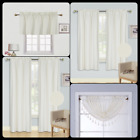 Panels Or Valances Solid Blackout Rod Pocket Foam Lined Window Curtain Treatment