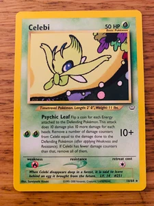 ¡Celebi (16/64) Raro Juego de Tarjetas de Pokémon Neo Revelación! ¡P&P GRATIS! - Imagen 1 de 23
