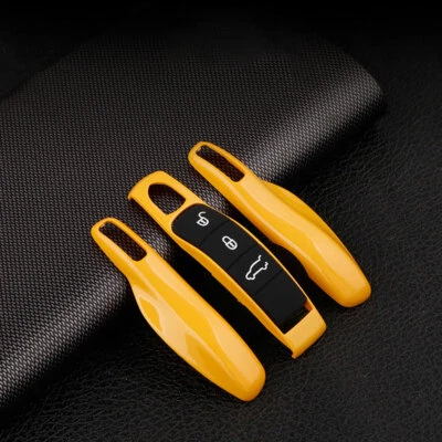 3Pcs Carbon Fiber Remote Key Cover Case Fob For Porsche Panamera Cayenne Macan - Image 1 of 4