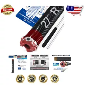 High Precision Black Coated Garage Torsion Spring with Installation Accessories - Picture 1 of 9