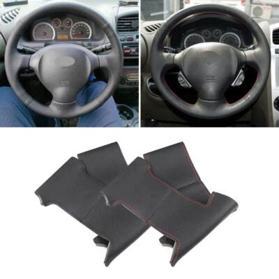 Перфорированная кожаная отделка чехла на руль подходит для Hyundai Santa Fe 2001-2006 - Изображение 1 из 4