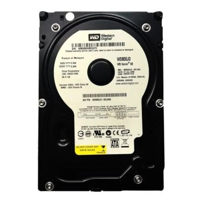 Western Digital 80 GB WD800JD 7200RPM 8MB SATA 3.5" Desktop HDD Hard Disk Drive - Image 1 of 4