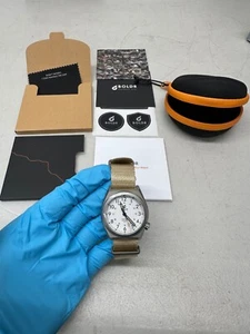 Boldr Venture 38mm Titanium Sand Storm White Dial NATO strap NEW READ - Picture 1 of 10