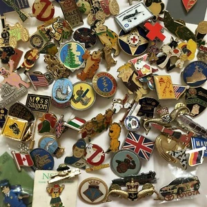 U PICK Vintage ASSORTED BADGES LAPEL PIN Button BOWLS METAL ENAMEL RUBBER 1970s+ - Picture 1 of 119