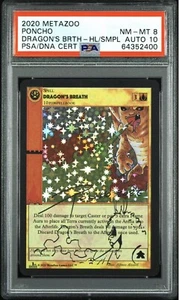 MetaZoo Holo Muestra Dragon’s Breath PSA 8 AUTO 10 - Imagen 1 de 2