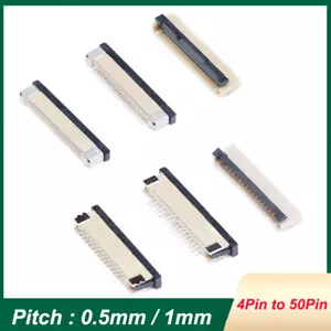 4Pin to 50Pin FPC/FFC Connector 0.5mm / 1.0mm Pitch Top / Bottom Interface Sizes - Picture 1 of 7
