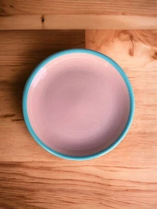 Vintage Rio Century Stoneware 7 5/8" Salad Plate Made in Japan Pink w/Blue Set 4 - Picture 1 of 2