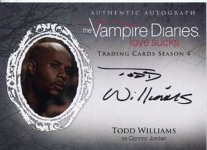 Vampire Diaries Season 4 Autograph Card TW Todd Williams as Connor Jordan - Picture 1 of 1