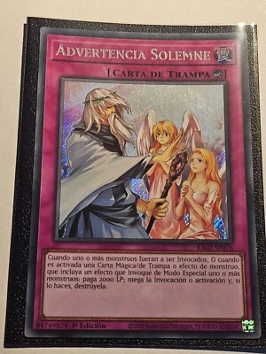 Solemn Warning (V.3 - Secret Rare)●YUGIOH●RA02●SPANISH●NM●091 - Image 1 of 2