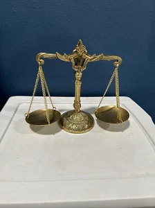 SCALES OF JUSTICE  LAW OFFICE DECO BRASS BALANCE - Picture 1 of 7
