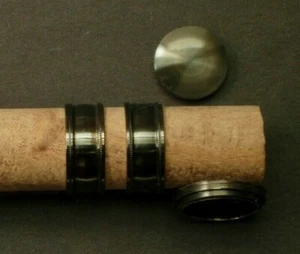 FLY ROD ROLLENSITZ blau nickelsilber Doppelschiebeband Beschlag - Bild 1 von 2
