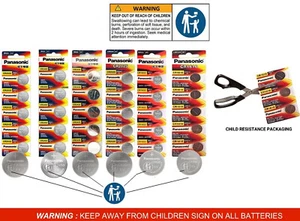 CR2032 CR1616 CR1620 CR1632 CR2025 CR2430 Lithium Battery 3V Panasonic - Picture 1 of 7
