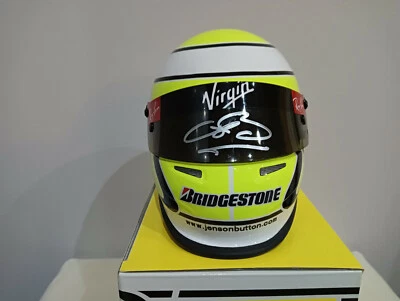 Casque Casco Helmet signed Jenson Button 2009 World Champion 1/2 Scale Brawn GP - Immagine 1 di 4