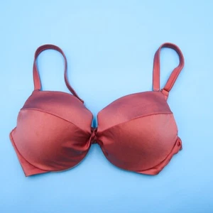 Victorias Secret 34D Brown Padded Underwired Wide Straps Push-up Bikini Top Swim - Picture 1 of 7