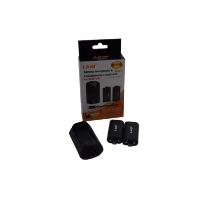 KIT 2 BATTERIE RICARICABILI PER CONTROLLER PAD XBOX ONE DA 600 mAh LINQ BAT-P450 - Immagine 1 di 2