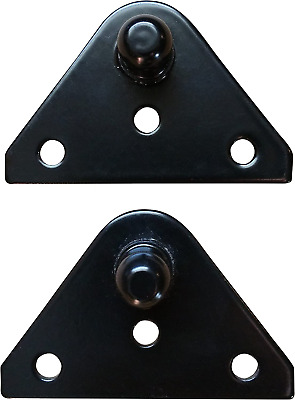 Small Flat Lift Support Bracket - Powder Coated Black 14 Gauge Steel - 10Mm Ball • 13.31€