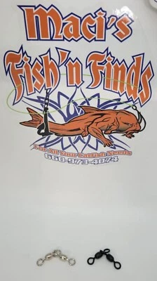 USA MADE 25-200 pk Romar 3 way Crane Swivel Black or Silver 3-way  2/0x2/0 - Image 1 of 4