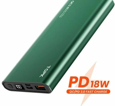 Power Bank 10000mah Portable Charger Led External Battery Two Way Fast Charging - Image 1 of 4