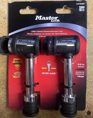 Master Lock 1479TAT Barbell Pin Receiver Lock, Keyed Alike 5/8 Inch Diameter NEW - Image 1 of 2