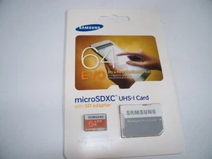 (2) Samsung EVO 64GB microSDXC micro SD SDXC UHS microSD for GALAXY S5 S7 S8 S9 - Picture 1 of 1