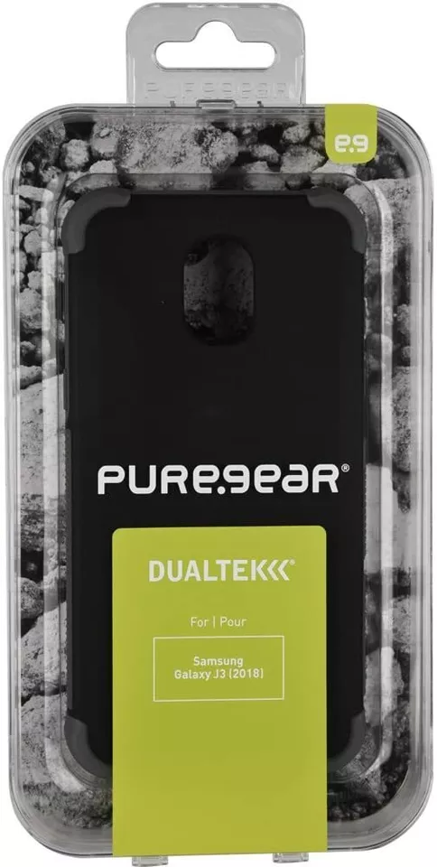 PureGear DualTek Black Case for Samsung Galaxy Amp Prime 3 | J3 2018