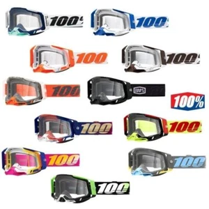 2024 100% Racecraft 2 Clear Lens ATV Motocross Offroad Goggles - Pick Color - Picture 1 of 12
