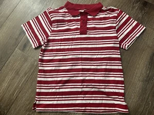 Gymboree Outlet Boys Size 10 Red & White Striped Polo Shirt - Picture 1 of 3