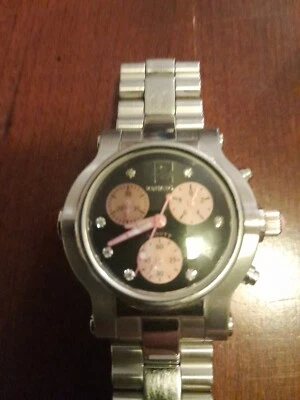 Reloj Cronógrafo Renato Colección Belleza Cara Negra y Rosa Diamantes en Esfera Foto 1 de 4