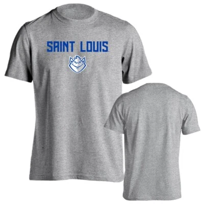 Saint Louis University Billikens Arch Text with Mascot Short Sleeve T-Shirt - Image 1 of 4