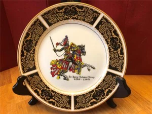 Sir Harry "Hotspur" Percy Knight 8 1/4" gold trim plate English fine china - Picture 1 of 5