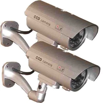 2x Dummy Security Camera Fake Infrared LED Blink Flashing IR Light Surveillance - Image 1 of 4