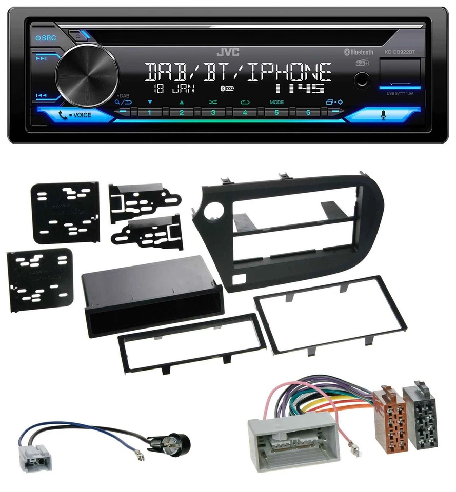 JVC Bluetooth MP3 USB DAB CD Autoradio für Honda Insight (ZE2, 2009-2013) - Bild 1 von 4