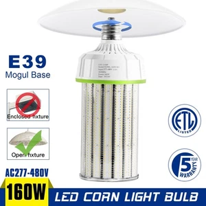 480V 160W LED Corn Cob Light Replace 600W MH/HPS Industrial Warehouse Lamp 5000K - Picture 1 of 10