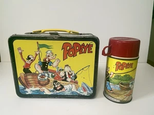 Vintage 1964 Popeye Lunchbox And Thermos Good Condition - Picture 1 of 15